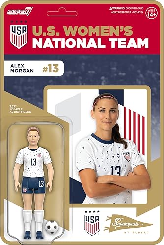 Miniatura 5 de Super7 USWNT Soccer Crystal Dunn - Figura de acción del equipo nacional de mujeres de Estados Unidos de 3.75 pulgadas con accesorio de pelota de