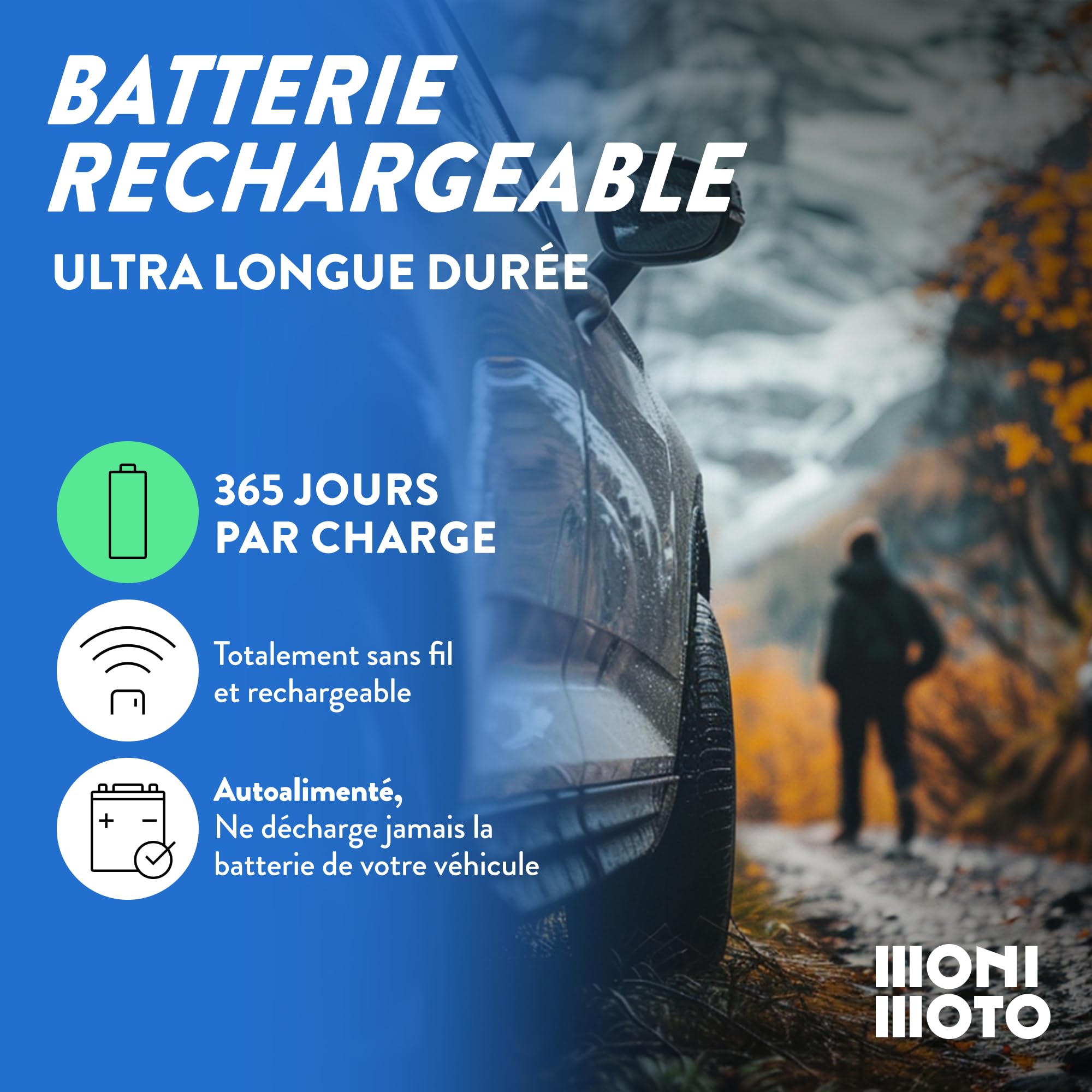 Monimoto 9 Anti-Theft GPS et Tracker d'Alarme - Installation DIY, sans Câblage, Étanche, Couverture Mondiale - pour Véhicules, Motos, Voitures, Vélos, Quads, Moteurs de Bateaux, Caravanes