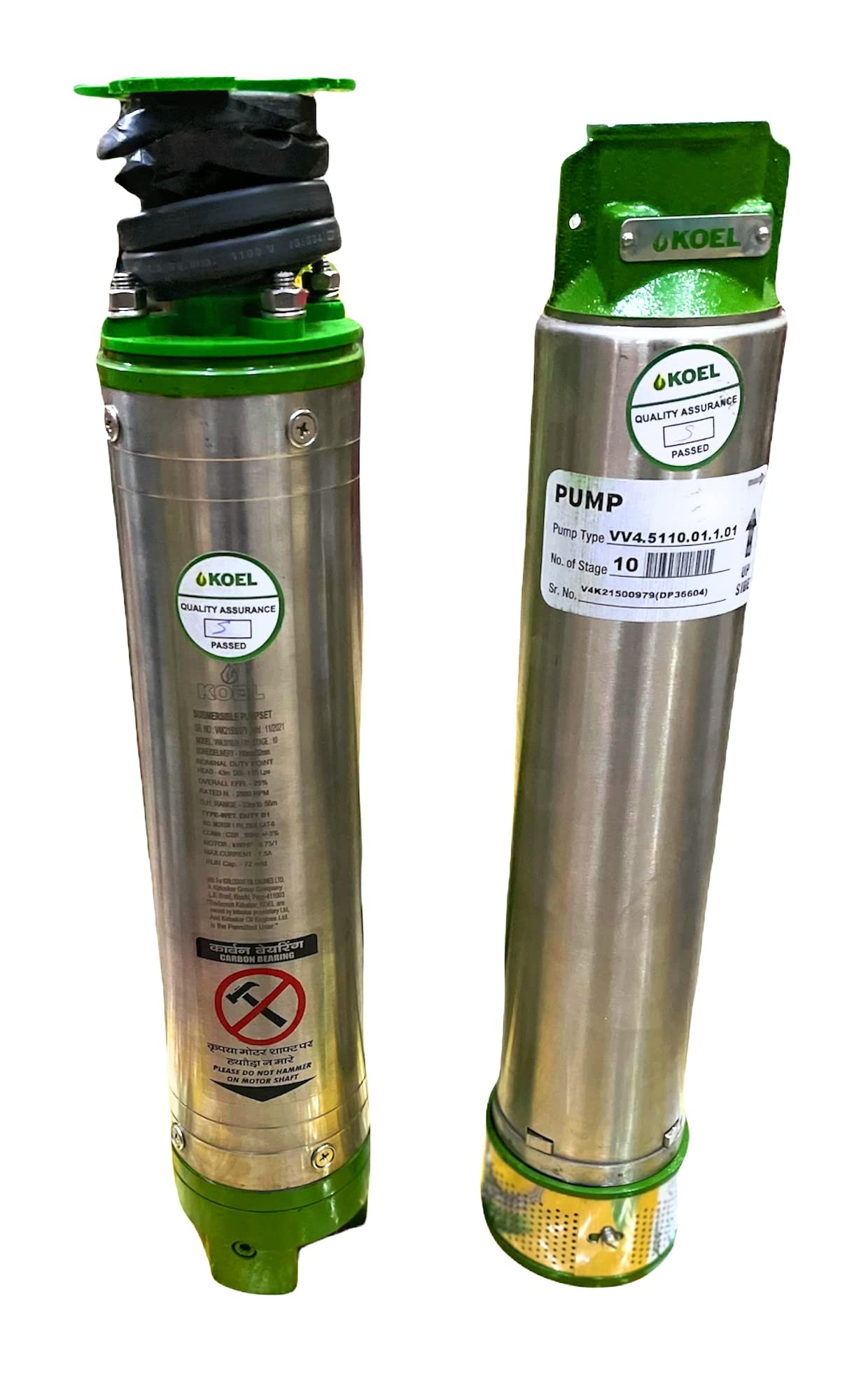 V4 1 HP KIRLOSKAR OIL ENGINE, SUBMERSIBLE PUMP, WATER FILLED