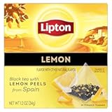 Lipton Black Tea Lemon&comma; Pyramid Tea Bags&comma; Flavored Teabags for a Refreshing Cup of Tea&comma; 20 Total Tea Bags