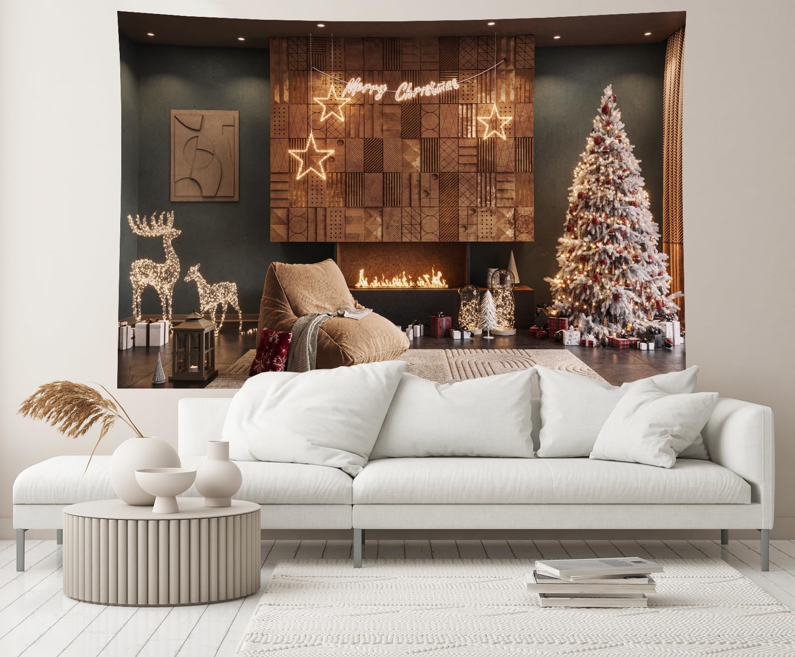 Christmas Living Room Wallpaper