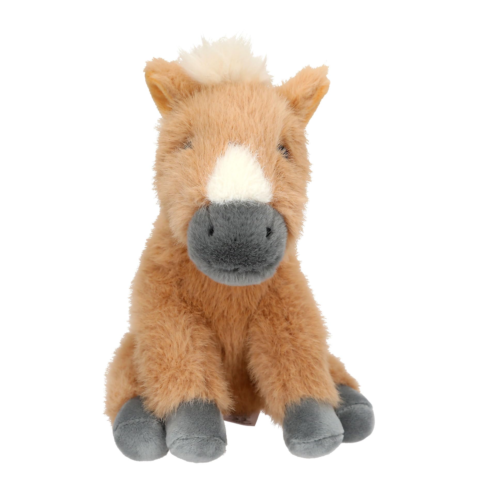 Depesche 14044 Miss Melody Cuddly Toy Horse in Beige with Cream Stain with Soft Fur and Black Eyes Approx. 20 cm Plush Toy