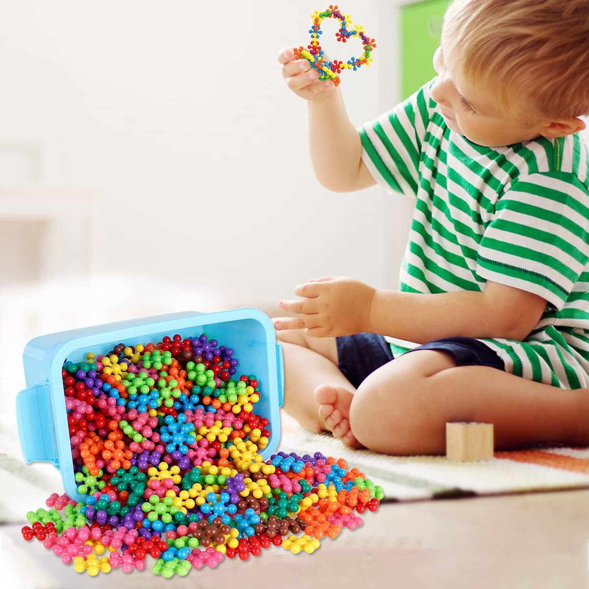 Bascet 200/400Pcs Building Block Building Block Connect Toy Interactive