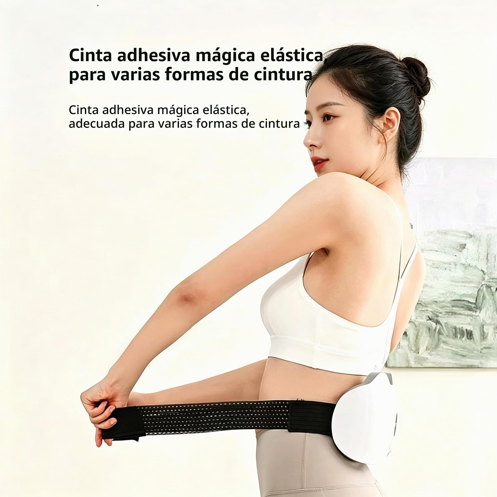 Máquina de Grasa del Vientre, Masajeador Anticelulítico, Masajeador Abdominal Inalámbrico Eléctrico, Cinturón Vibratorio Inalámbrico con 3 Modos para Waist Trainer, Hogar y Postparto