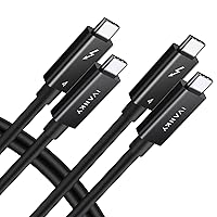 Vista 8 de IVANKY Cable Thunderbolt 4 de 2.3 pies, certificado Intel Thunderbolt, soporta carga de 240 W/pantalla de 40 Gbps/8K, USB-C a USB-C, cable