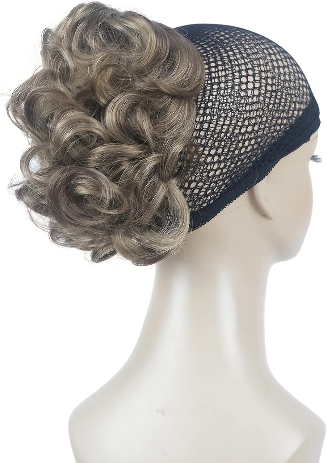 Lydell Short Ponytail Hair Extensions Wavy Curly Synthetic Hairpiece with Jaw Claw (AB607), 8 inches - Image 5
