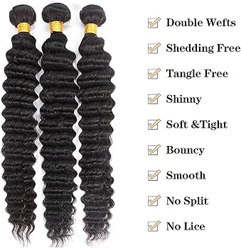 Amazon.com : 12A Deep Wave Bundles Human Hair 10