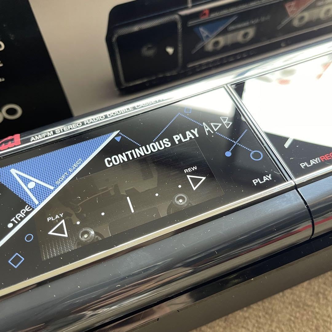 MAXI ポータブルラジカセ DRC-500 ダブルカセットデッキ レトロ MAXI ポータブルラジカセ DRC-500 ダブルカセットデッキ レトロ