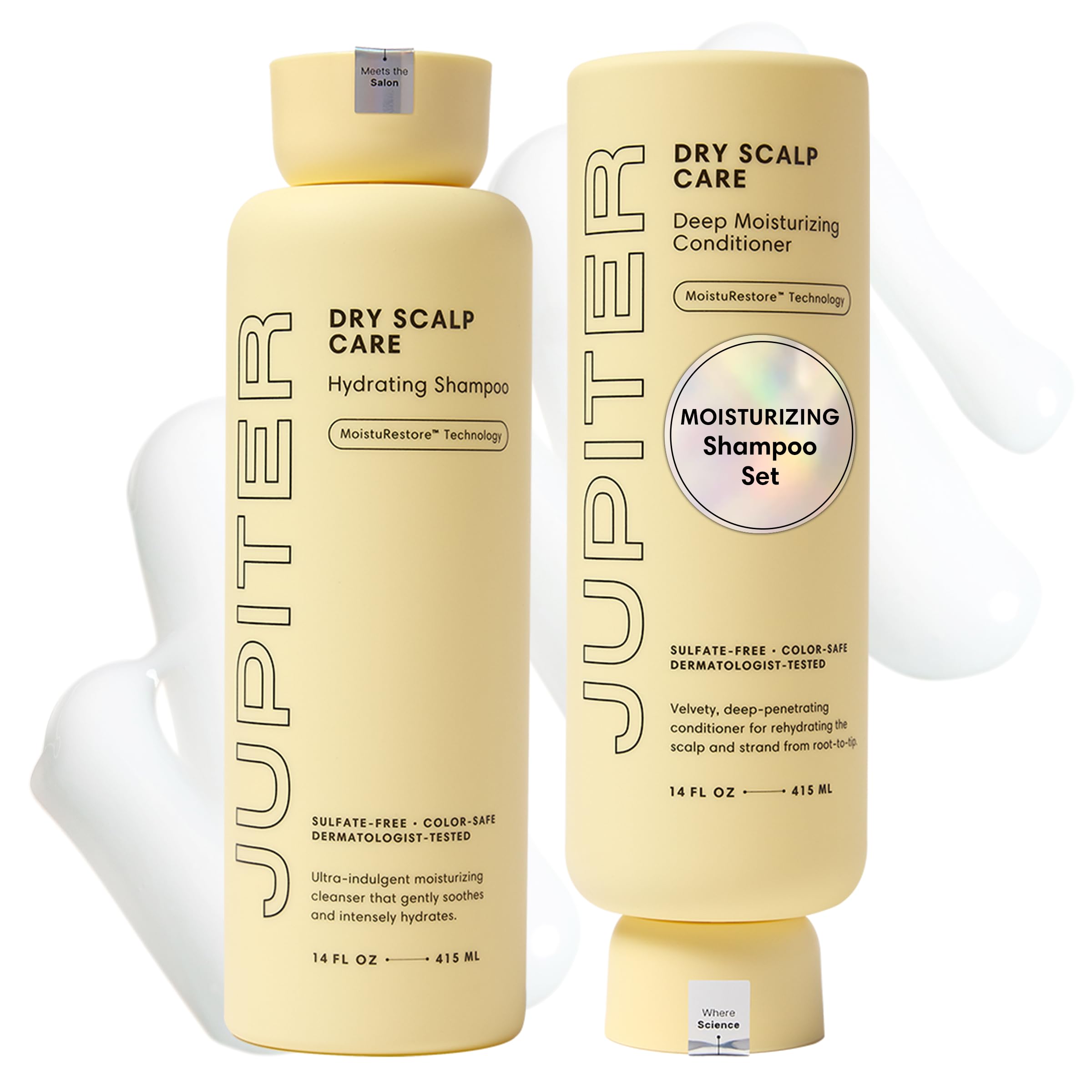 Jupiter Hydrating Shampoo and Conditioner Set – Moisturizing, Nourishing, and Strengthening Hair Care – Daily Scalp & Hair Hydration – Color-Safe, Sulfate-Free, Paraben-Free, 14 fl. oz. each