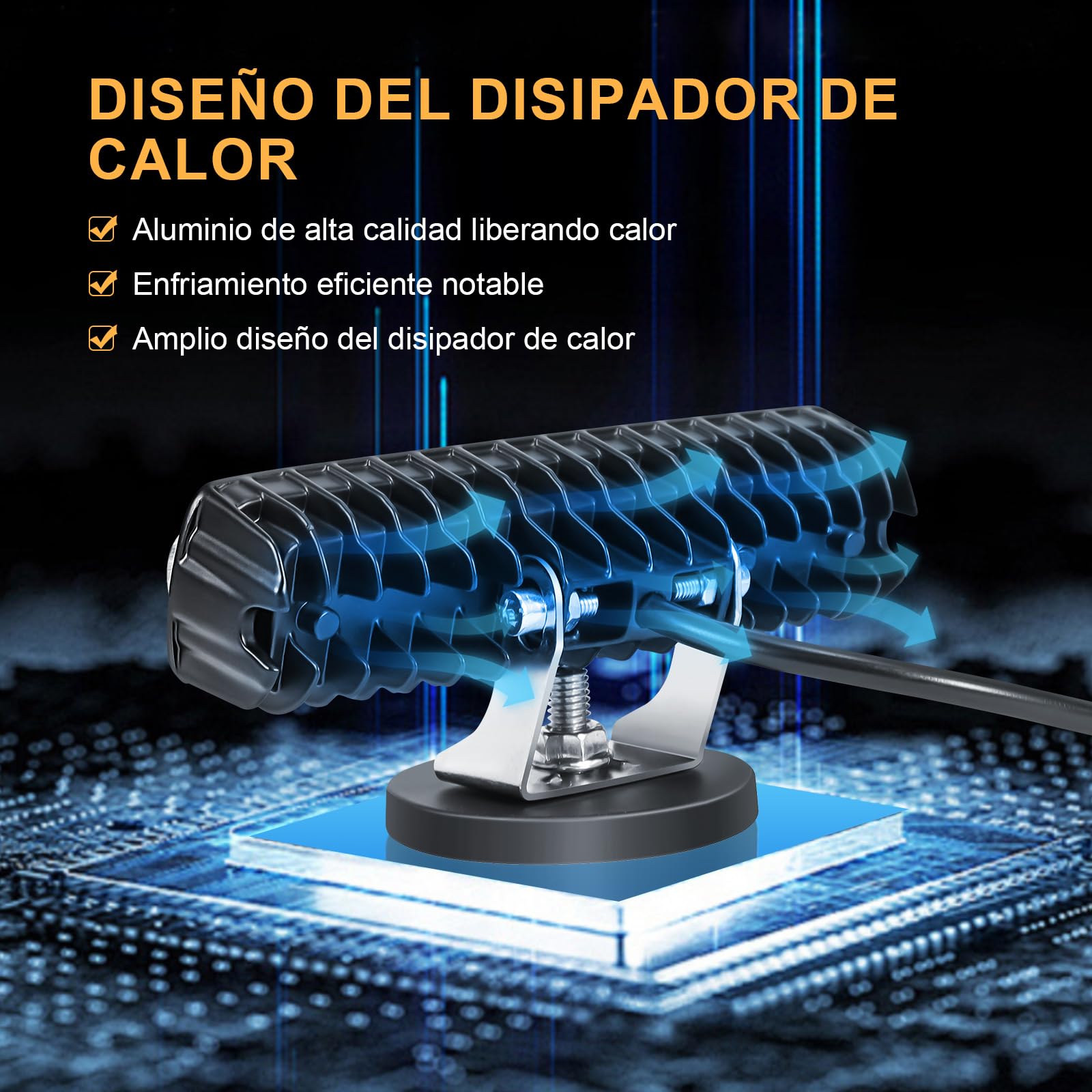 Dinfu 2 x 20W LED Estroboscopica Carretilla Elevadora con base magnética, luces de advertencia laterales 12 V-80V para camión tractor, carretilla elevadora, emergencia, coche