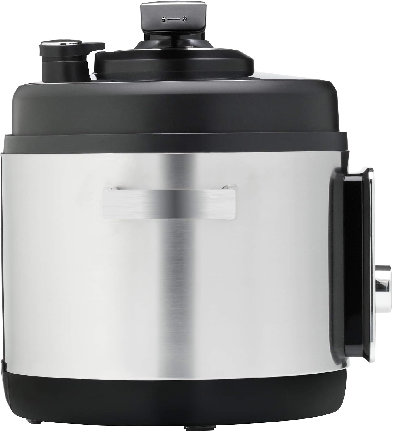 A hand carefully removing the silicone sealing ring from the inside of the multicooker lid.
