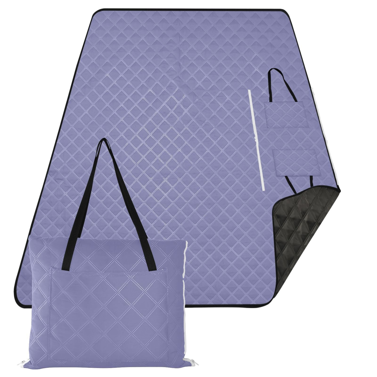 Manta de playa impermeable de gran tamaño de 60 x 80 pulgadas, alfombra de viaje compacta para camping, senderismo y actividades al aire libre, ideal para parques, picnics y diversión familiar