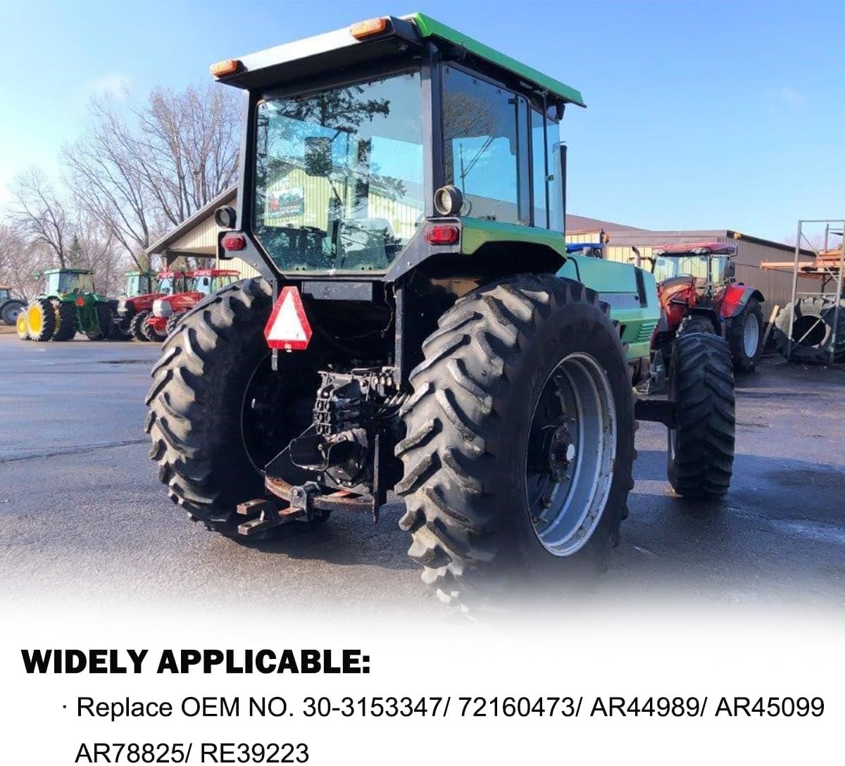 12V Red LED Oval Warning Tail Light Tractor Cab RearFender Rear Light Re 30-3153347 72160473 AR44989 AR45099 AR78825 RE39223