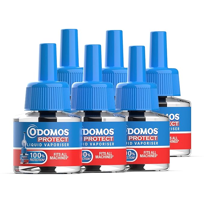 Odomos Protect Mosquito Repellent Liquid Vaporiser Refill (Pack of 6) | Fits all standard machines | Kills Dengue mosquitoes at Rs. 249
