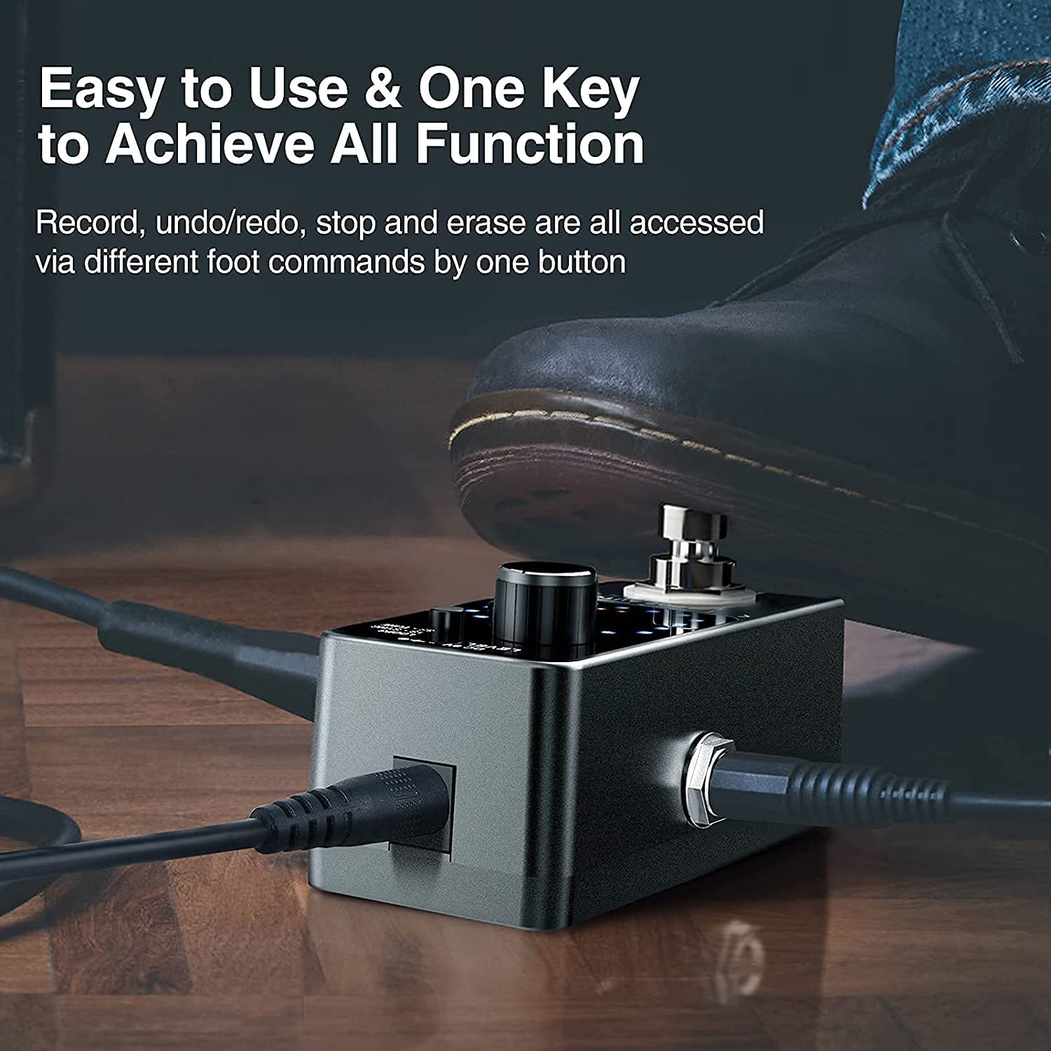 LEKATO Triple Looper con alimentatore di rete Syncron Recording Elettrico Auto Loop Pedale Effetti 18 Minuti Tempo di Registrazione Unlimited Overdub Guitar Looper Station per Chitarre Bass