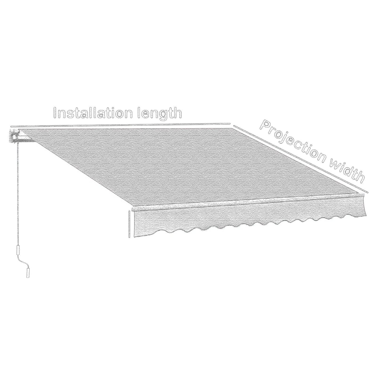 Tenda parasole retrattile impermeabile, 100% poliestere, per pergola da giardino, colore caffè personalizzabile (blu e bianco)