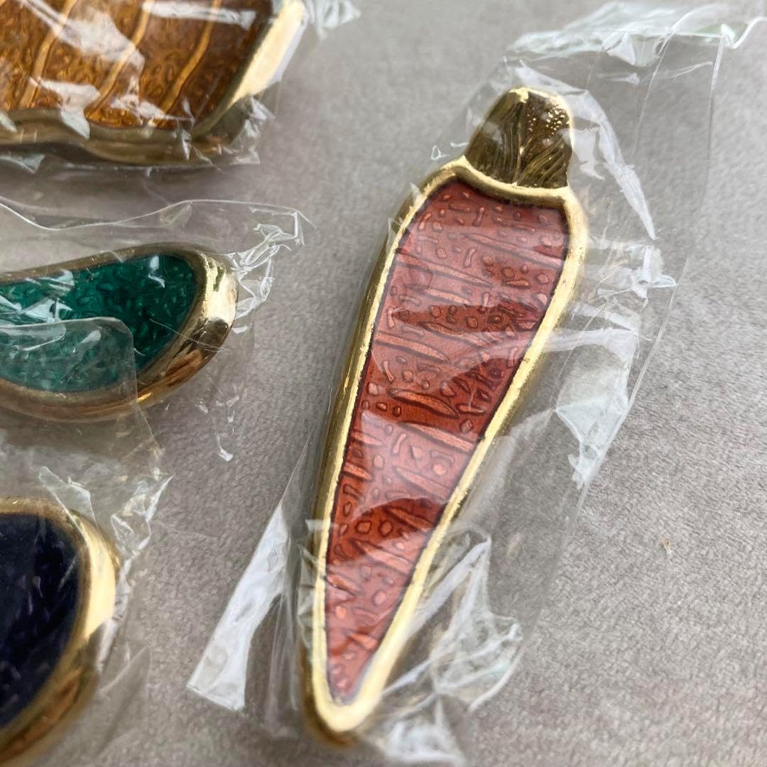 七宝焼 箸置き 銀メッキ 夏野菜 レア セット