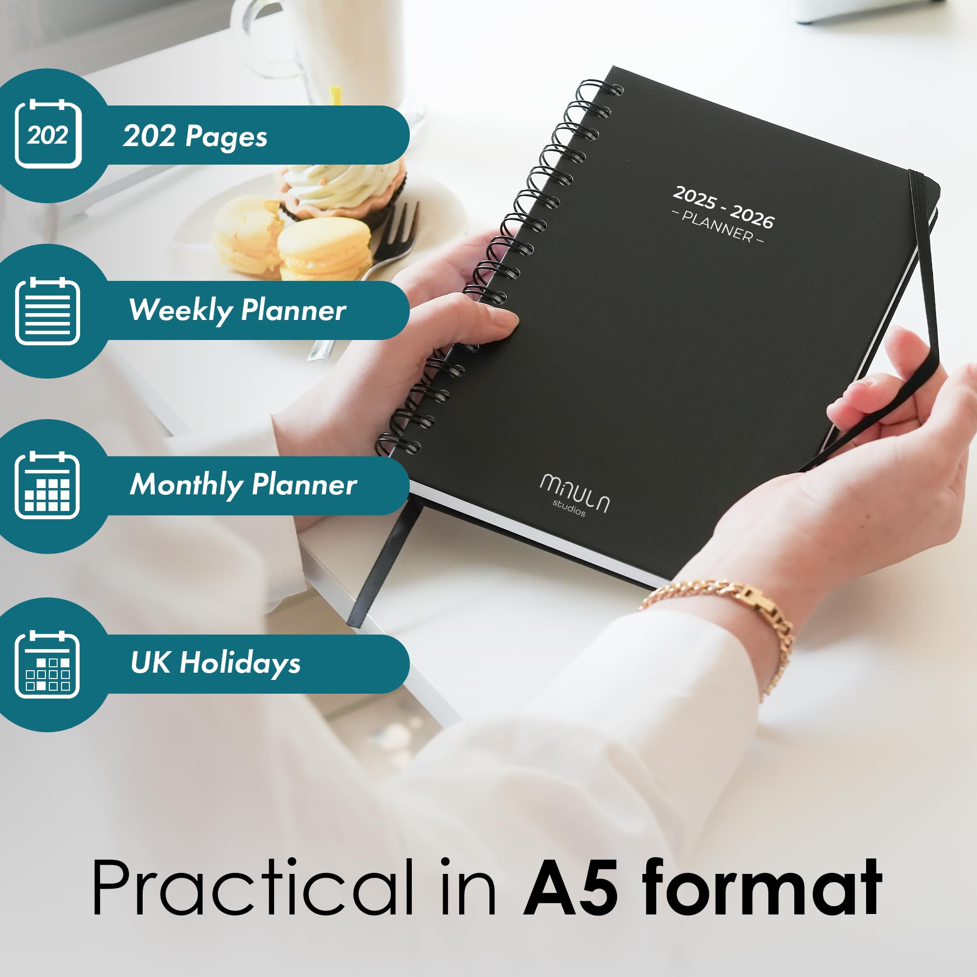 2026 Diary Week to View, A5 Dated Planner, Minimalist Weekly & Daily Planner Inspires Productivity, A5 Week To View, Home - Image 3