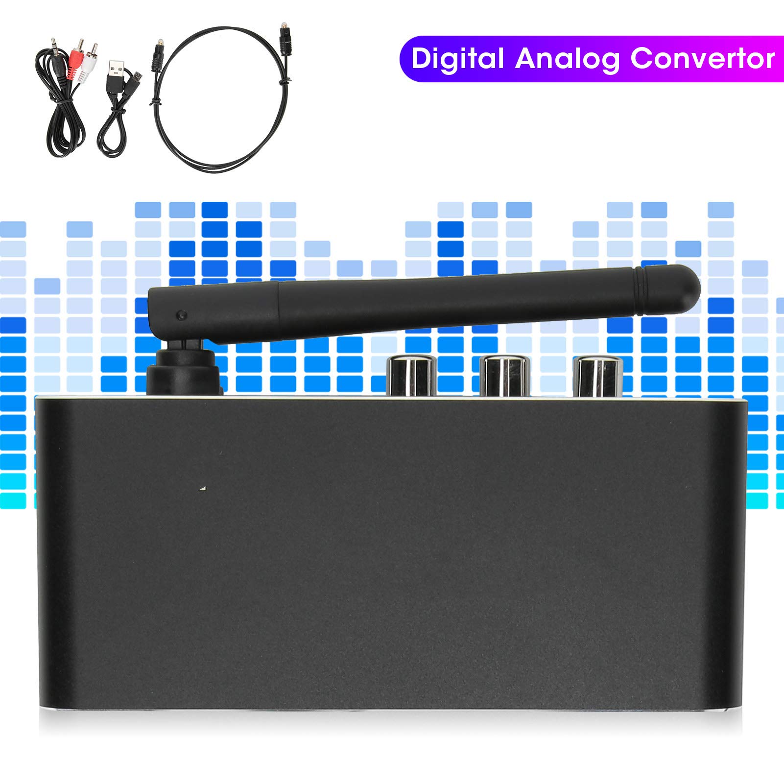 Transmisor Receptor Bluetooth - Señal de Audio Analógica de Conversión Coaxial de Fibra Óptica Digital y Transmisor Receptor de Audio Bluetooth - para TV/Máquina Recreativa