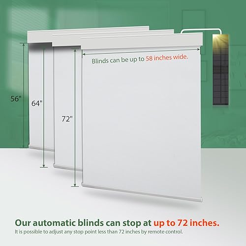 Miniatura 4 de DONGFXK Panel solar motorizado persianas enrollables mejoradas a inteligentes con oscurecimiento de cortesía persianas eléctricas automáticas para