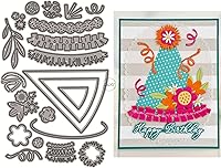 Vista 17 de DzIxY Palabras Feliz Cumpleaños Troqueles de corte de metal para hacer tarjetas de papel de grabación en relieve Troqueles Sets Álbum Scrapbooking