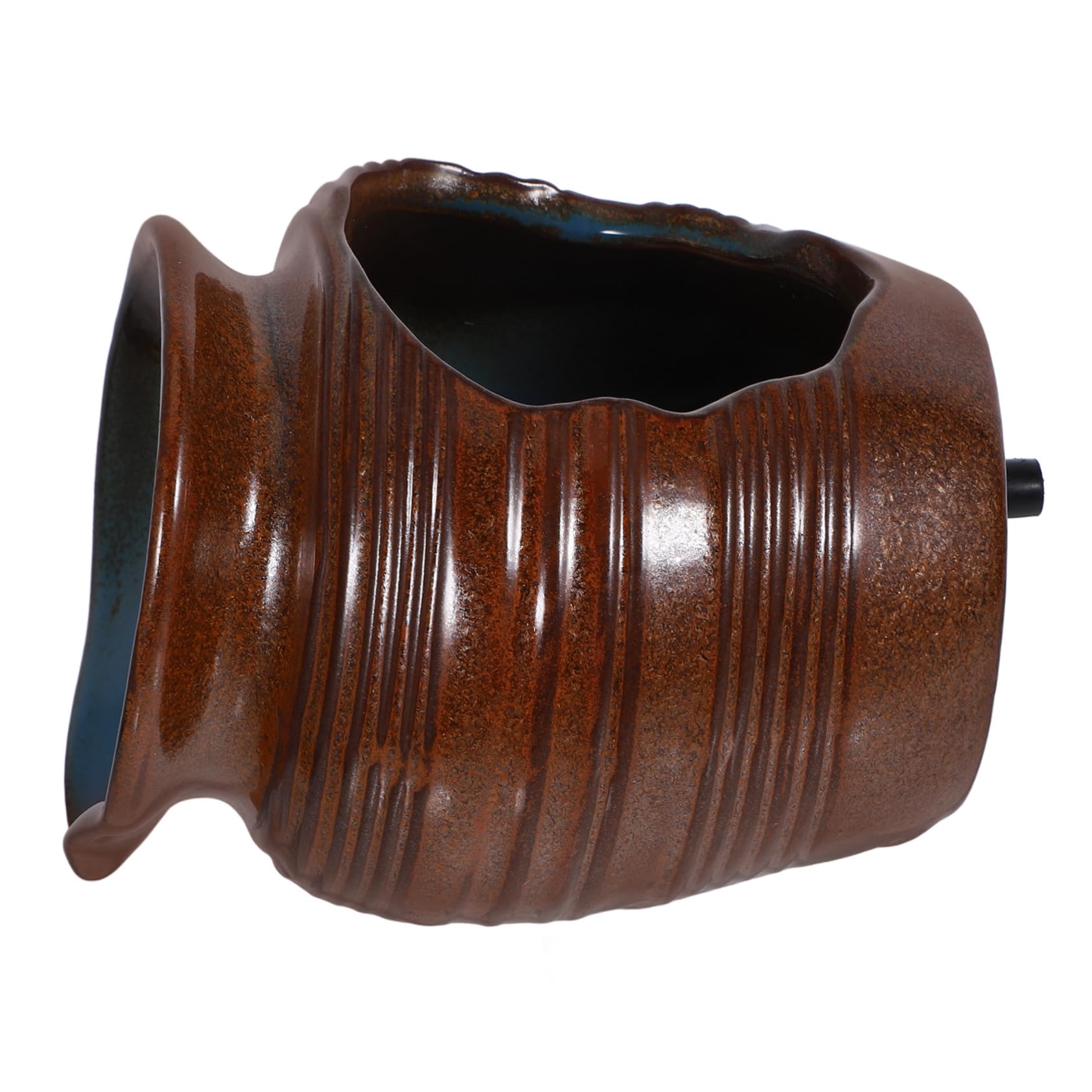 CORHAD Waterfall Jar Fountain Pot Outdoor Fountain Decor Ceramic Jar and for Pond Landscape Aquarium