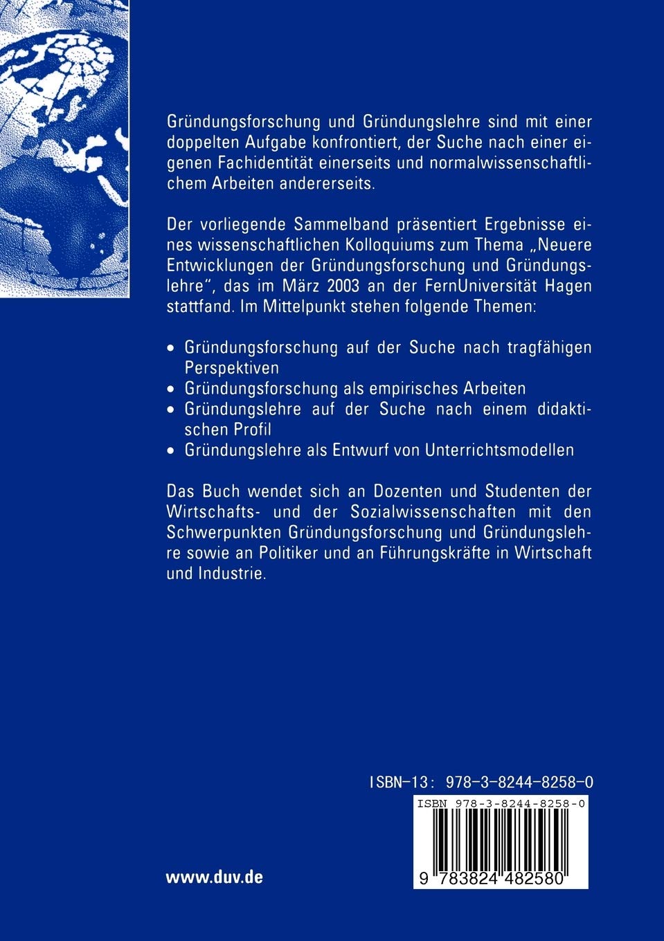Gründungsforschung und Gründungslehre: Zwischen Identitätssuche und "Normalwissenschaft" (Entrepreneurship)