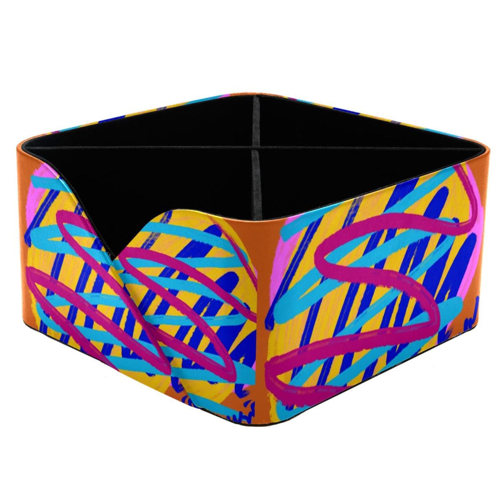 Porte-stylos rectangulaire abstrait pour organiser les cosmétiques et fournitures artistiques