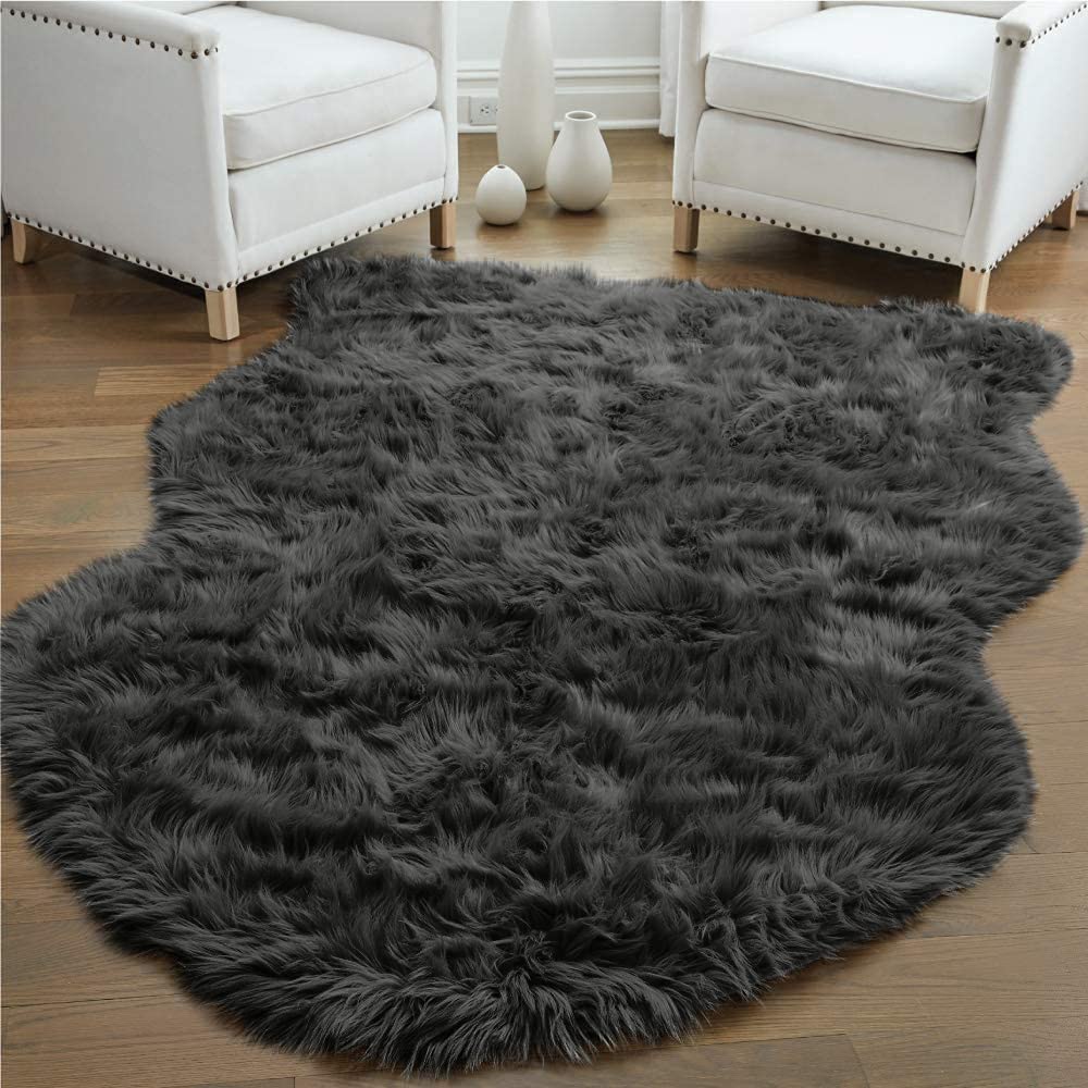 Gorilla Grip Fluffy Faux Fur Sheep Rug