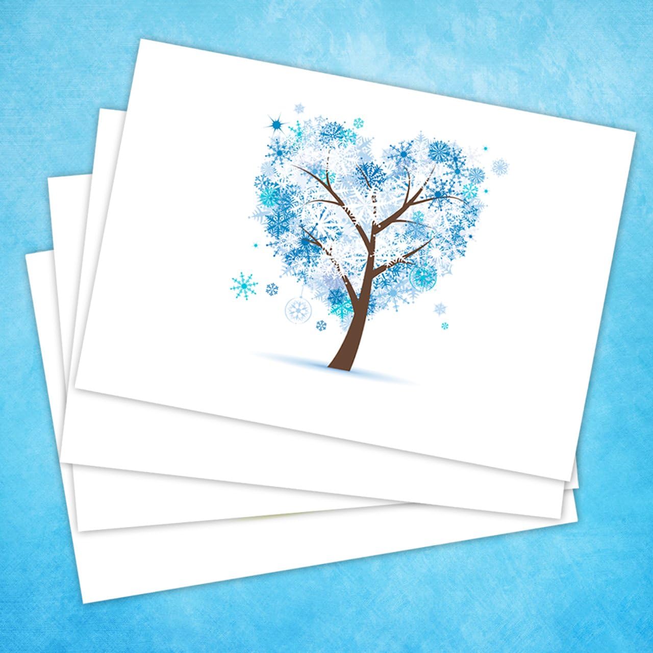 Seasons of Life Note Card Assortment Pack/Set Of 24 Greeting Cards And White Envelopes / 4 7/8" x 3 1/2" Cards Featuring 4 Seasonal Tree Designs - Image 5