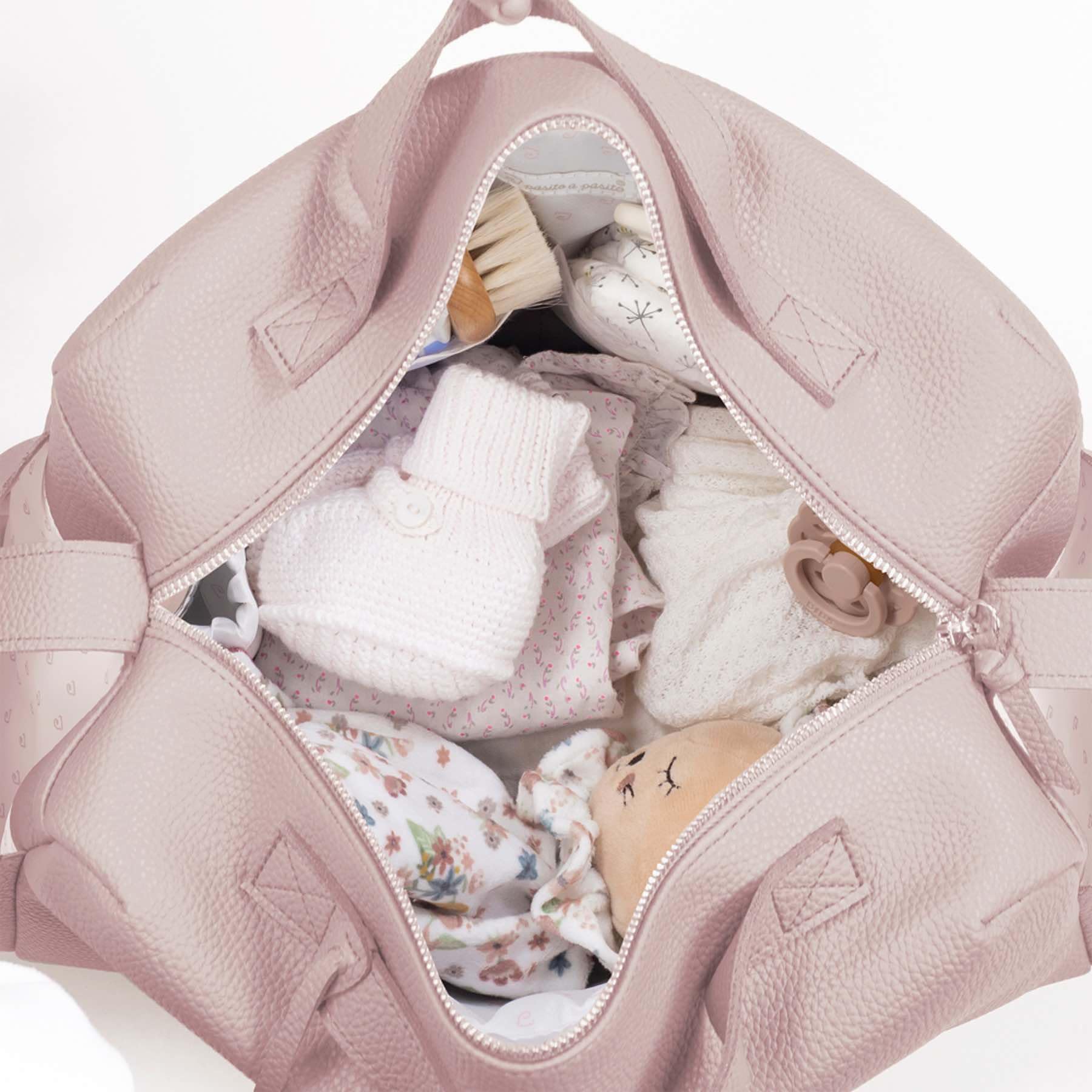 Pasito a Pasito Bolsa de pañales Icon, Rosa O Beige O Gris O Caramelo, M