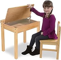 Vista 3 de Escritorio y silla Melissa & Doug, Rubia