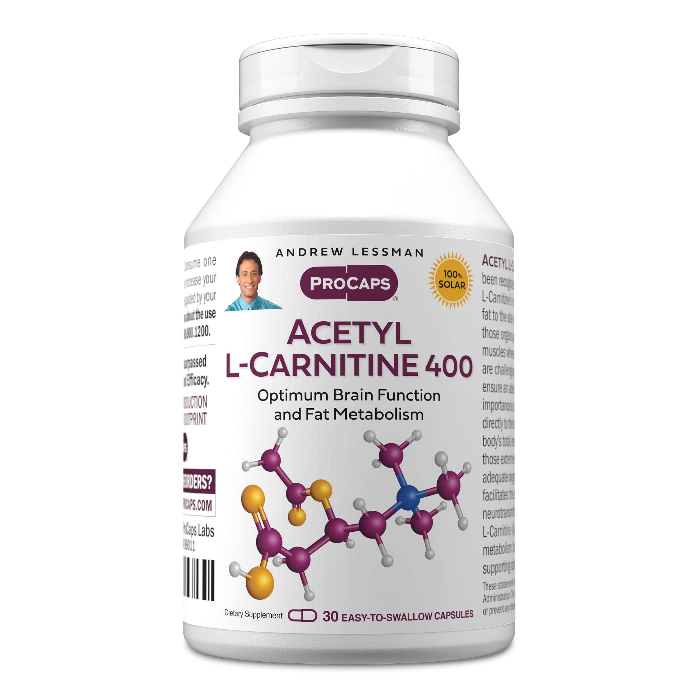 Amazon.com: ANDREW LESSMAN Acetyl L-Carnitine 400 mg - 30 Capsules