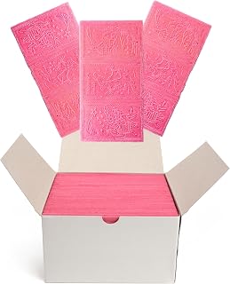 Bulk Pink Oplatki Christmas Wafers, Embossed with Traditional Christian Designs, Catholic Eastern European Tradition, Pack of 100