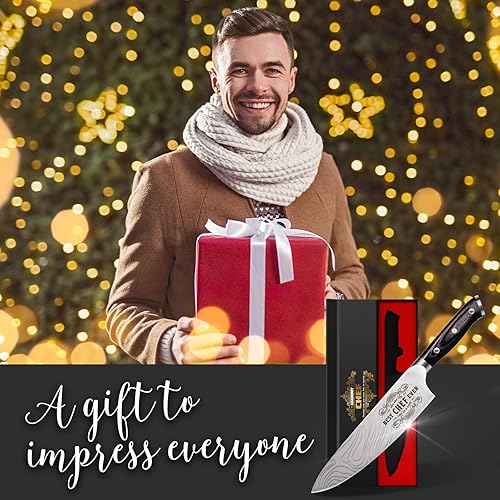 Miniatura 19 de Regalos para papá, hombres, regalos de papá para papá, regalo de cumpleaños de hija, hijo, niños, 8 pulgadas, cuchillo de chef alemán profesional