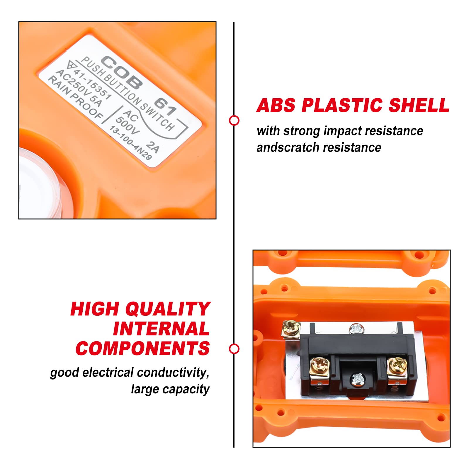 Hoist Push Button Switch Baomain Waterproof Push Button Switch COB-61 ...