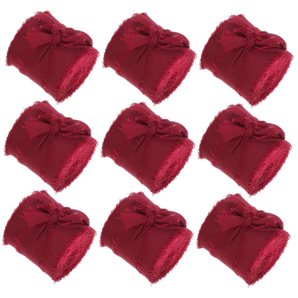 NUOBESTY 9stücke Chiffon Fransenbänder Dekorative Ribbons Für Hochzeiten Bastelprojekte Und Geschenkpäckchen Weiche Und Farben Yards Pro Für Und Festliche Anlässe