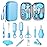 Baby Grooming and Health Kit, Lictin Nursery Care Kit, Newborn Safety Health Care Set with Hair Brush,Comb,Nail Clippers and More for Newborn Infant Toddlers Baby Boys,Baby Blue