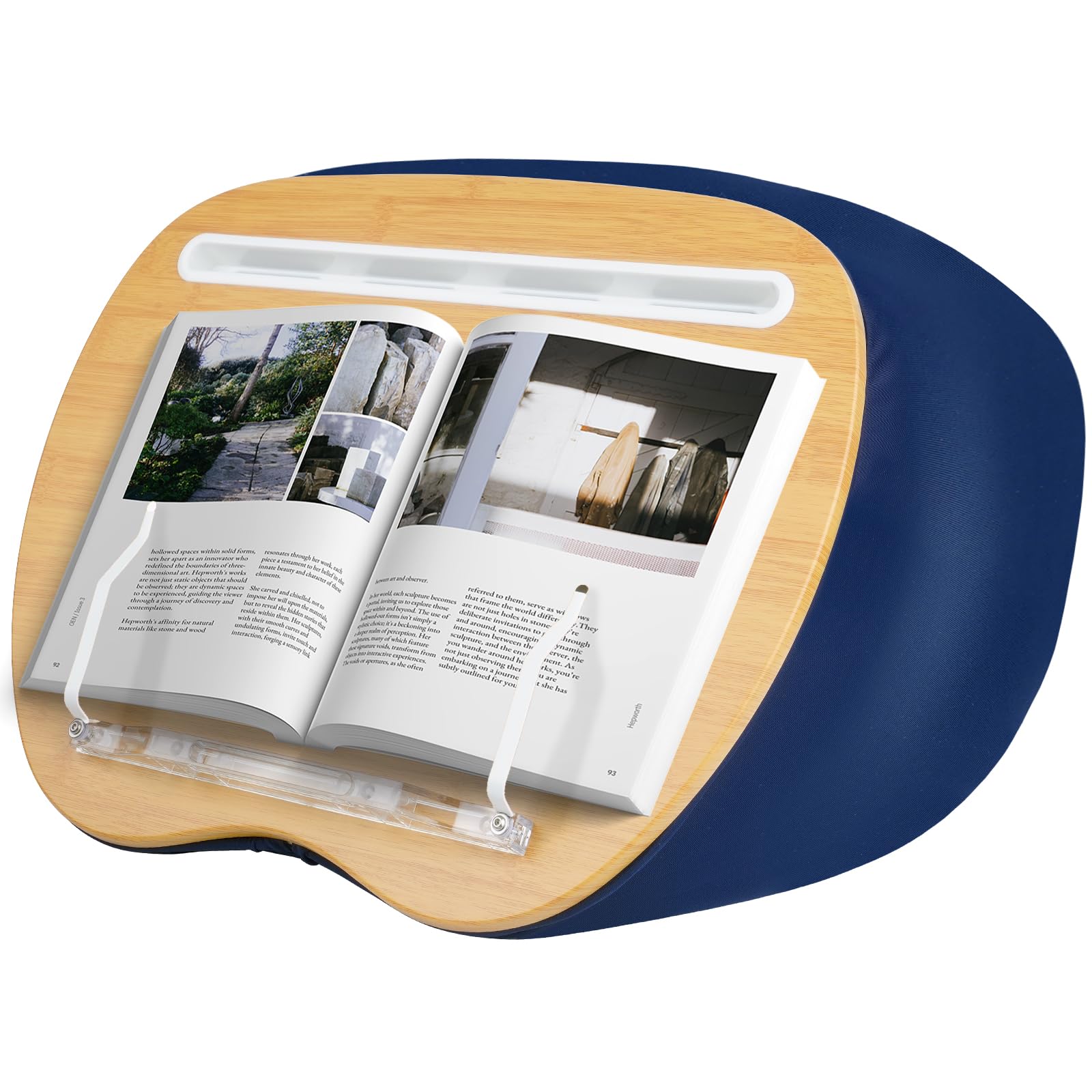 Schoß-Sitzsack-Buchständer – freihändiges Lesekissen, 400 g Gewicht für verbesserte Stabilität, ergonomisches Design zur Minimierung der Nackenbelastung – ideal für Buchliebhaber in Schlafsäle und