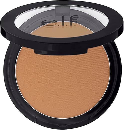 e.l.f. Primer-infused Bronzer, Long-Wear, Matte, Bold, Lightweight, Blends Easily, Contours Cheeks, Forever Sun Kissed, All-Day Wear, 0.35 Oz