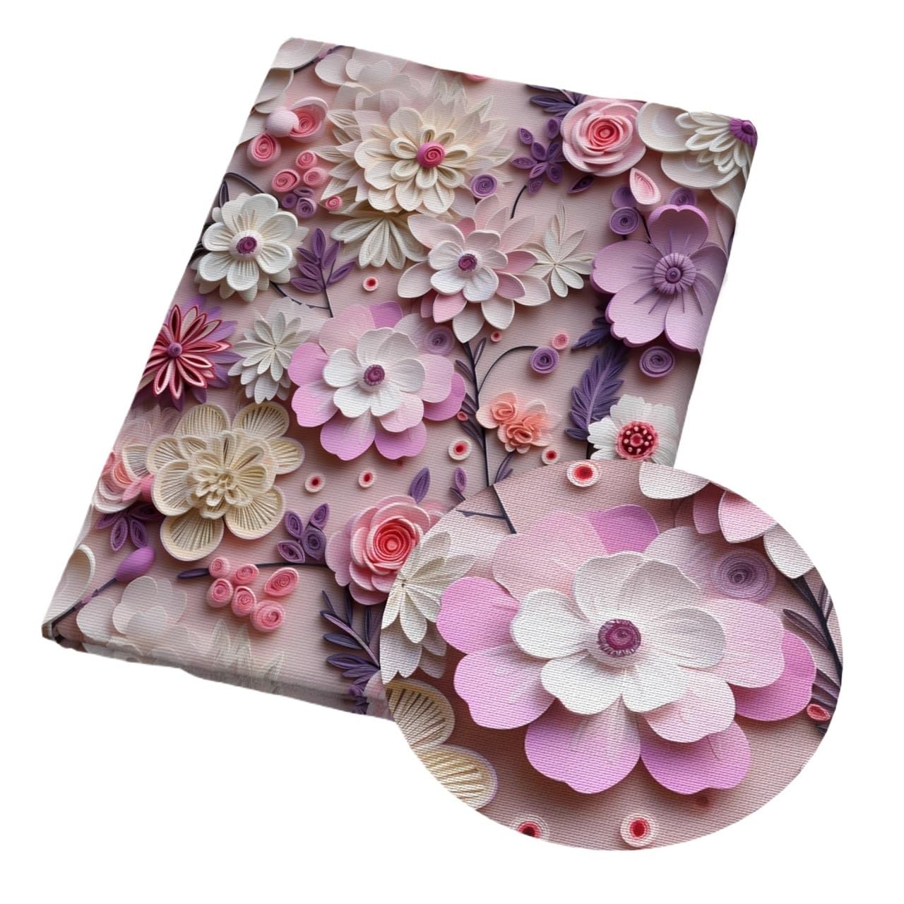 Material for Sewing 50 * 145cm Imitation Embroidery Like-3D Flower Patchwork Printed Polyester Cotton Fabric DIY Tissue Sew Quilt Needlework Material(1235486)