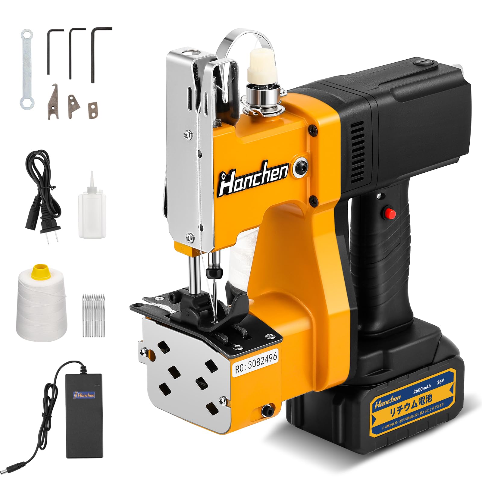 Amazon | Hanchen ポータブル袋縫 電池式 リチウム電池バッグミシン