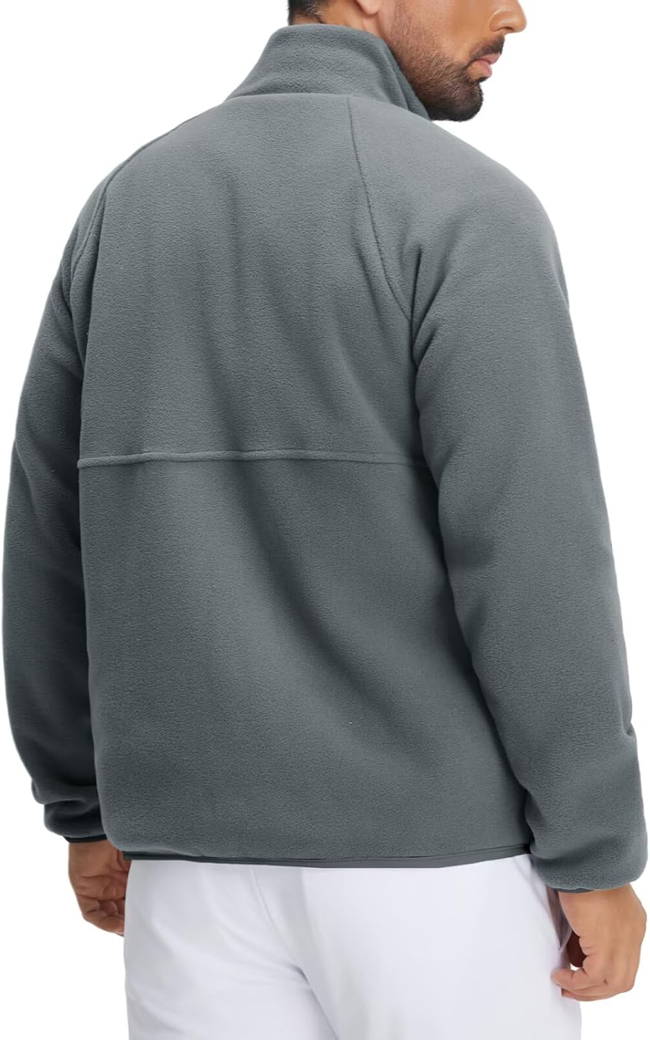 M MAELREG Men's Reversible Fleece Lined Jacket Full Zip Golf Jacket Winter Lightweight Softshell Coat Outerwear - Image 2