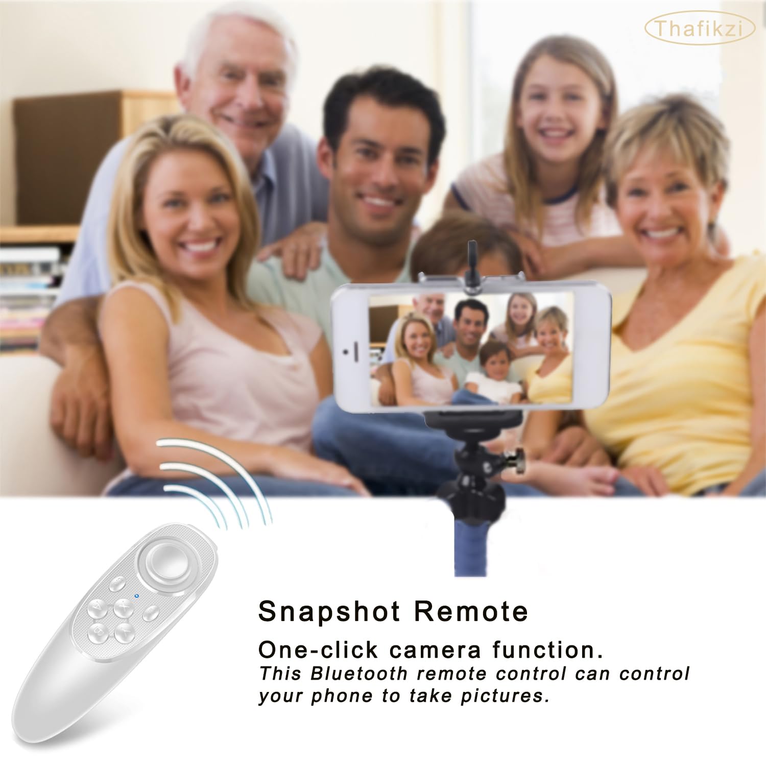 Télécommande VR pour téléphones compatibles avec iOS/Android/Oculus/Windows, télécommande Bluetooth sans fil pour iPhone/iPad/téléphones Android pour contrôler la musique, les vidéos, les jeux, les