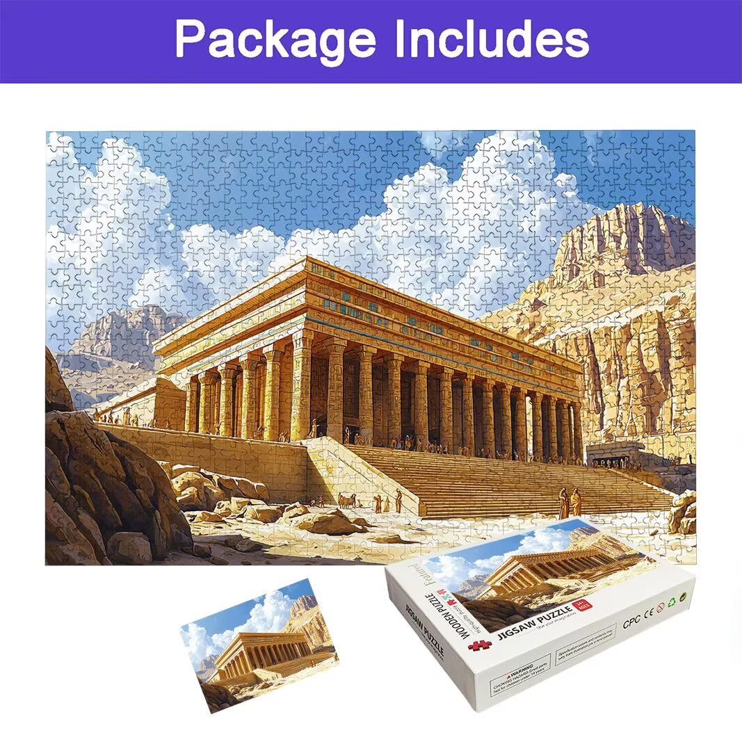 Puzzle 5000 Pezzi Arte per Adulti e Ragazzi, Puzzle Egitto in Legno per Adulti, Puzzles 5000 Pezzi Anime Impegnativo per Tutta la Famiglia, Puzzles con Scatola per Decorazioni Casa, Idee Regalo, -6655