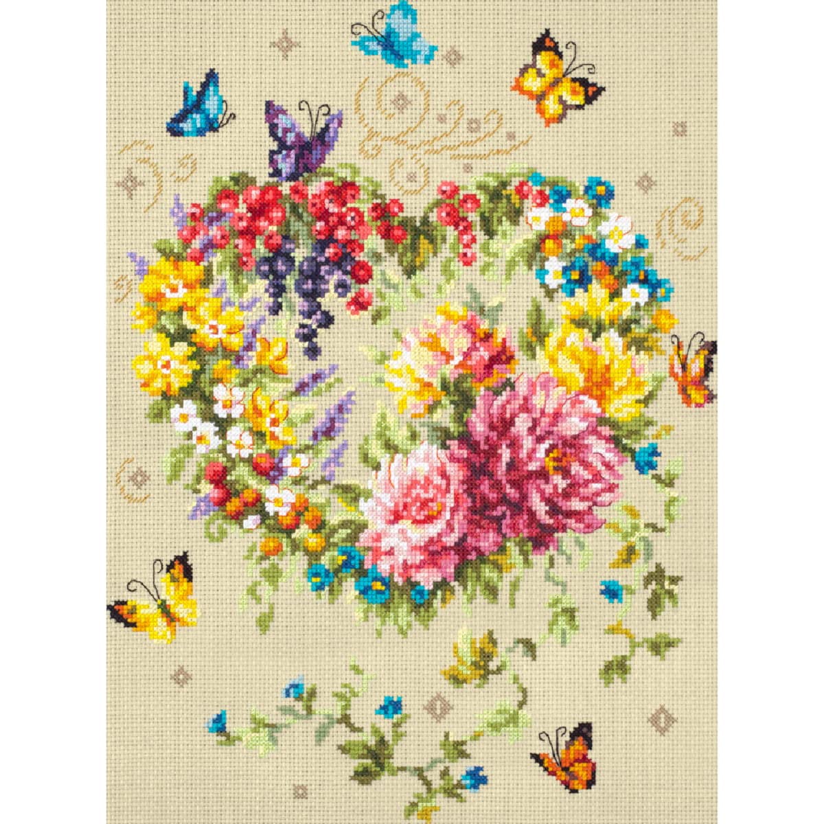 Magic Needle 100-143 ZW Tenderness of Your Heart Counted Cross Stitch Kit with Zweigart Edition Cotton Multi-Coloured 26 x 34 cm