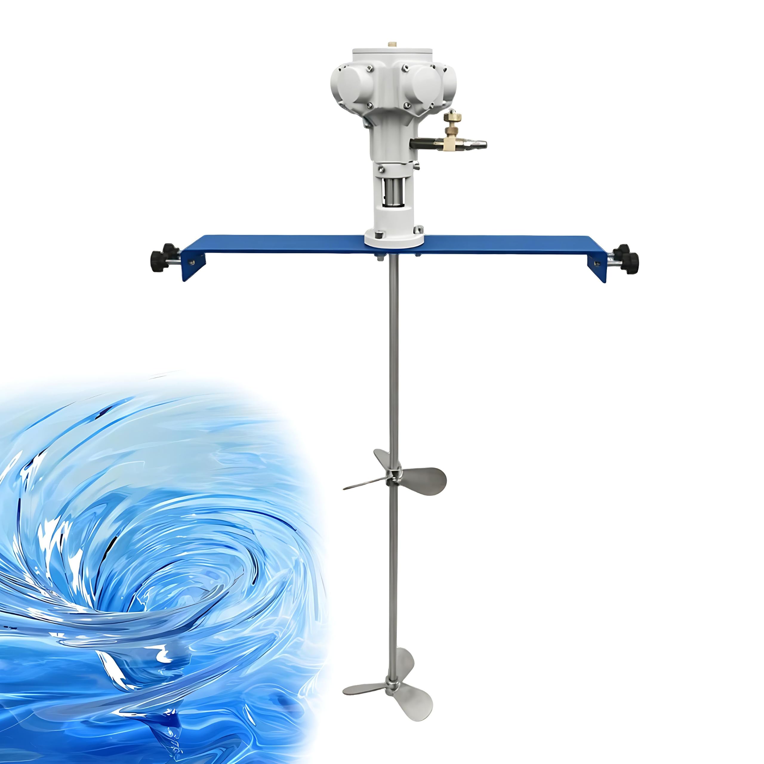 QIUNAOZI Coat Mixer Bracket Air Agitator Stirring Machine, Pneumatic Paint Mixer, 0.25HP/0.5HP/0.75HP/1HP, with Stepless Speed Regulation, Stainless Steel Rod, for Adhesive, Paint, Resin 100Gallons