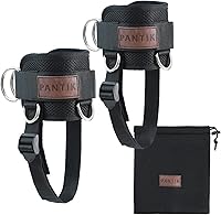 Vista 1 de Correa de tobillo para máquina de cable, accesorios de tobillo ajustables para gimnasio, ajuste cómodo, neopreno acolchado de acero con doble anillo