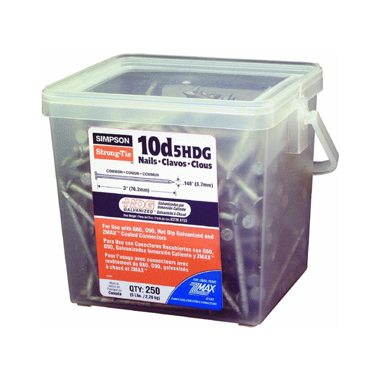 Simpson Strong-Tie 10D5HDG Structural Connector Nails