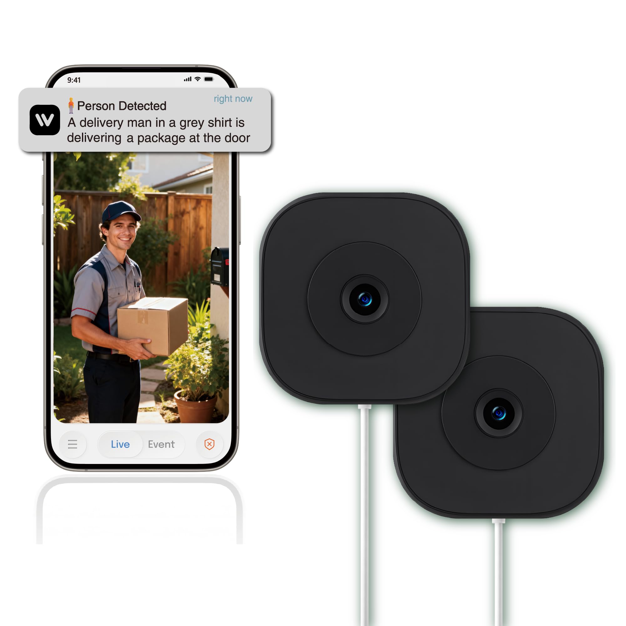 Photo 1 of 2K Magnetic Window Camera,2.4G WiFi Only,Smart Window Security Camera with AI Motion Detection,Starlight Color Night Vision,911 Emergency Support,US Cloud Storage,24/7 Recording,Easy & Quick Install
